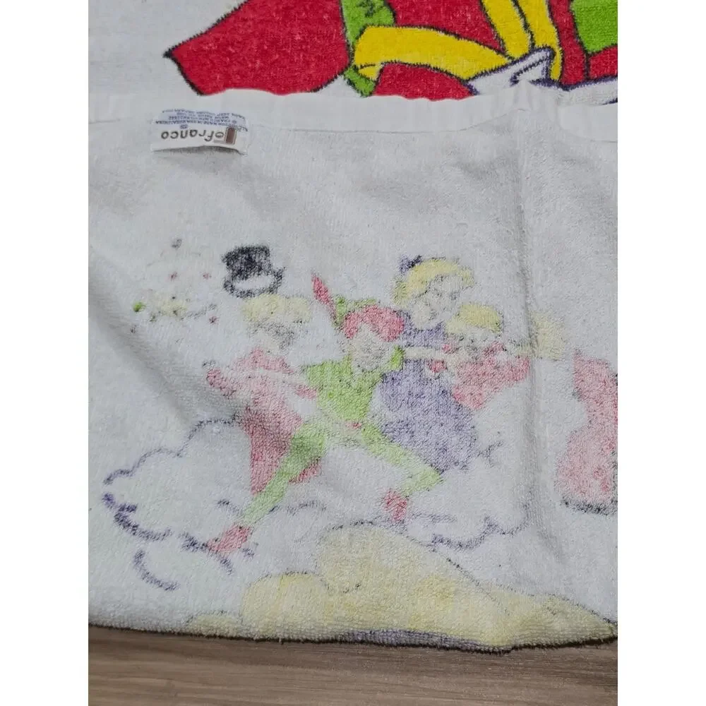 Vintage Disney Captain Hook Peter Pan Beach / Bath Towel 50